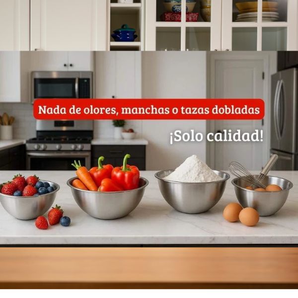 🍲 En Acero Inoxidable🎁Gratis Libro de Cocina