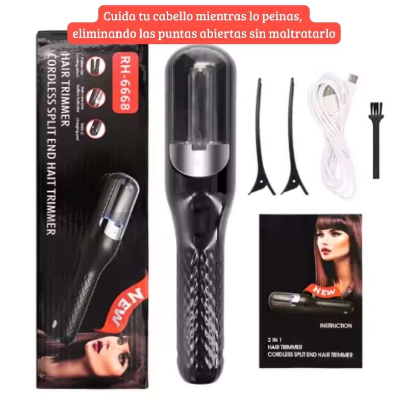 💆♀️✨ Plancha Quita Horquilla Profesional – Cabello sedoso y sin puntas abiertas en casa ✨💆♀️