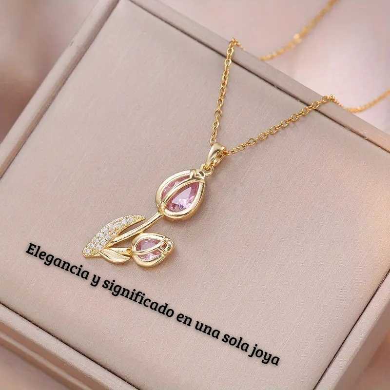 🎁 Collar Flor Tulipán + Caja de Regalo 🌷