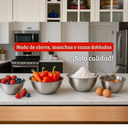 🍲 En Acero Inoxidable🎁Gratis Libro de Cocina