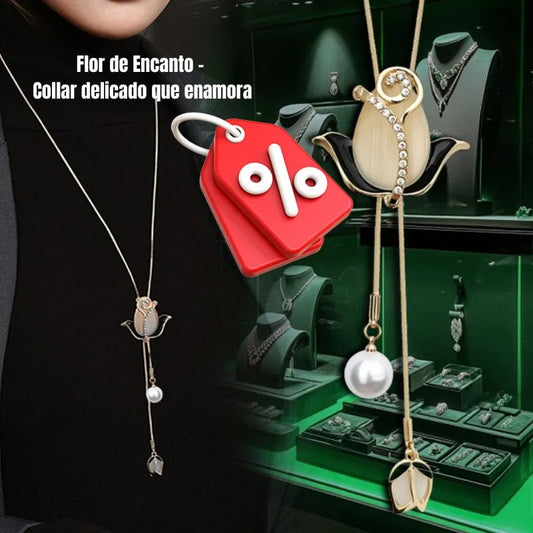 🌸✨ Flor de Encanto – Collar delicado que enamora 💖🌷