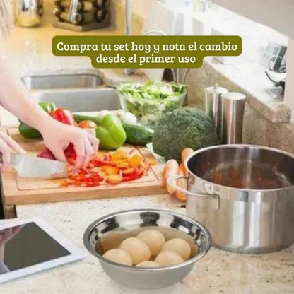 🍲 En Acero Inoxidable🎁Gratis Libro de Cocina
