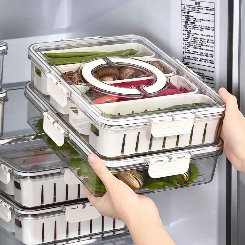 🥇 TrayÉlite™ – 🧺 Bandeja de Organización Premium (4 Divisiones) 🍇🍪🥗🍓