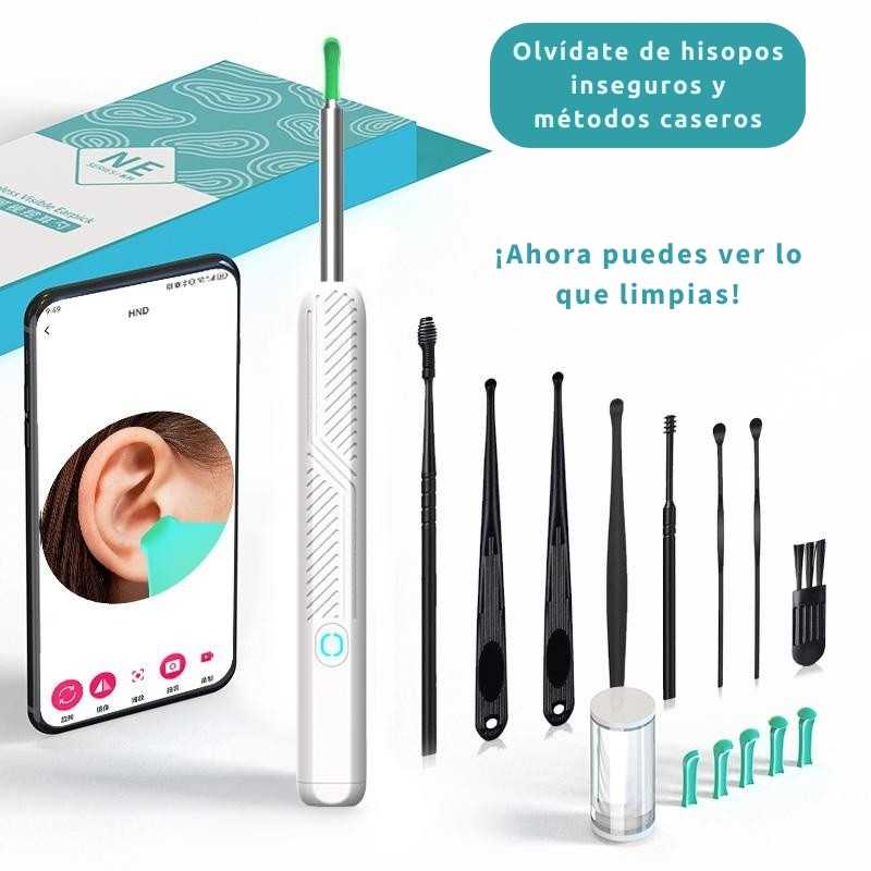 ✨ Removedor De Cera De Oídos HD y WiFi + Gratis🎁Set x 6  Barras De Limpieza Manual