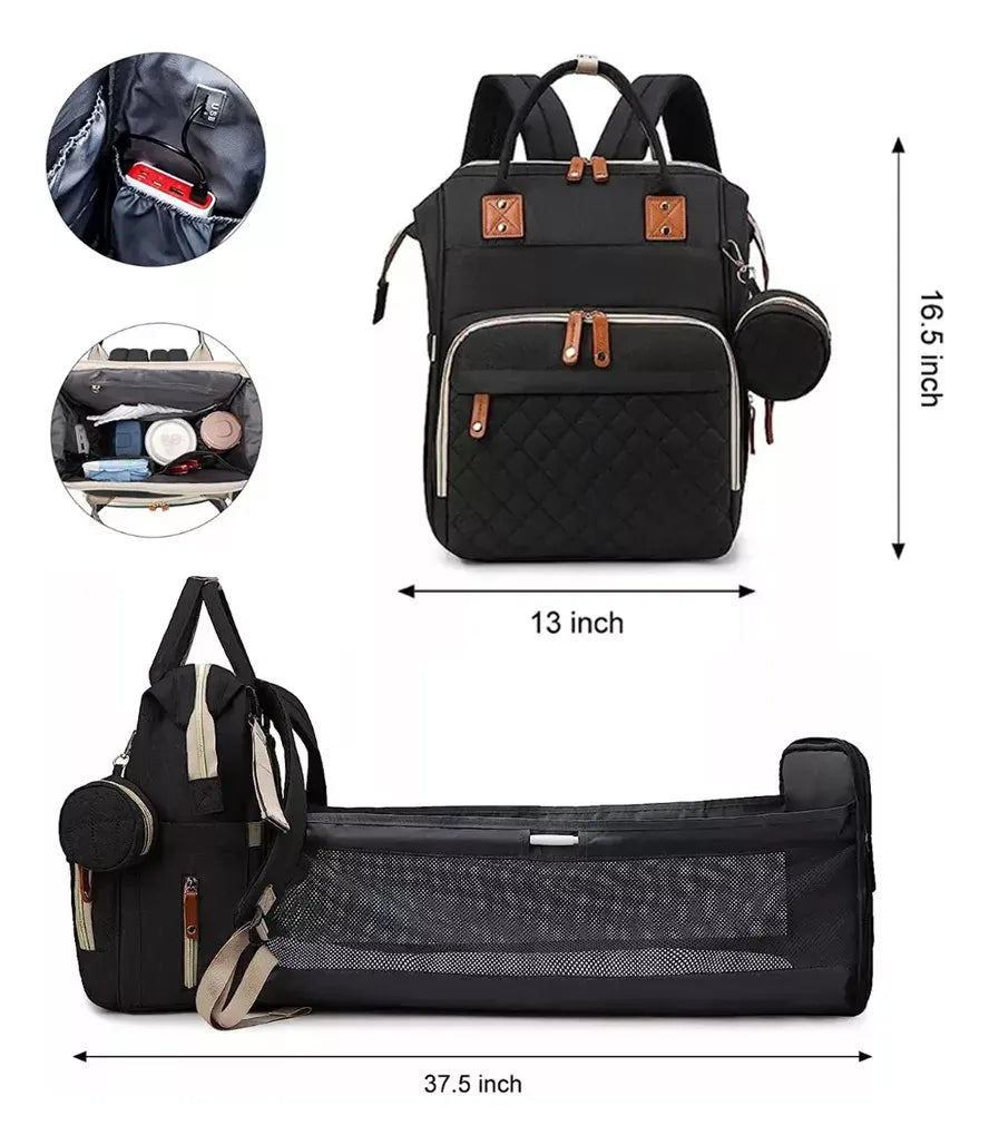 Pañalera Premiun Con Cambiador + Gratis🎁Monedero +👶Curso Virtual Estimulación Temprana