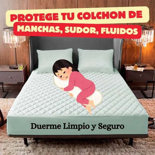 Protector Antifluido De Colchón + Gratis 🎁Protectores De Almohadas
