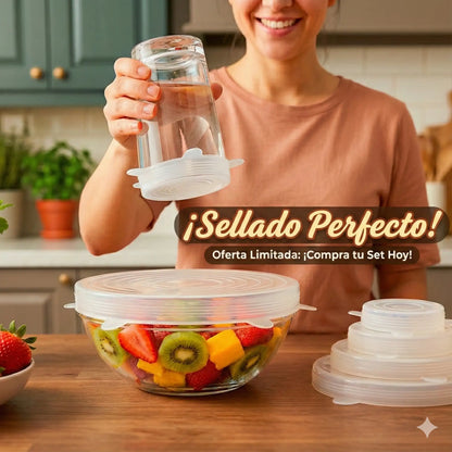 Set x 12 Tapas De Silicona Reutilizables