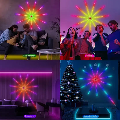 🎅Luces De Navidad 🎄Fuegos Artificiales💃Sincronizan al Ritmo De La Música🎶