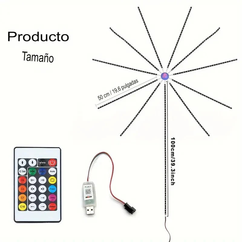 🎅Luces De Navidad 🎄Fuegos Artificiales💃Sincronizan al Ritmo De La Música🎶