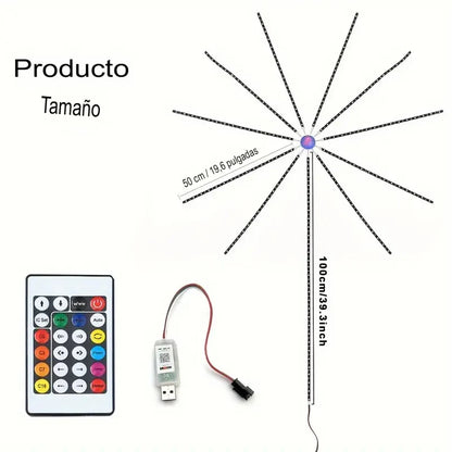 🎅Luces De Navidad 🎄Fuegos Artificiales💃Sincronizan al Ritmo De La Música🎶