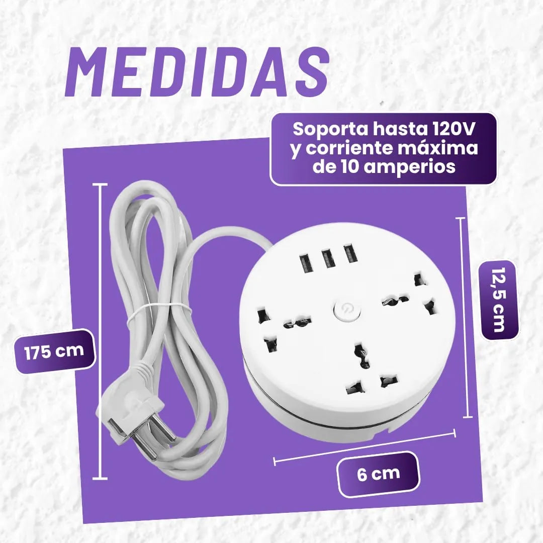 ⚡Multitoma Retráctil 3 en 1 – Energía, diseño y orden en un solo toque ✨ Lleva 2 por solo $64.950 c/u