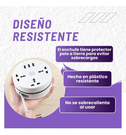 ⚡Multitoma Retráctil 3 en 1 – Energía, diseño y orden en un solo toque ✨ Lleva 2 por solo $64.950 c/u